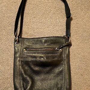 The Sak Black Leather Crossbody Bag